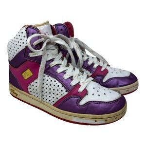 Pastry High Top Sneakers Pink Purple Womens 8.5 Y2K Maximalist Funky Boho READ‎